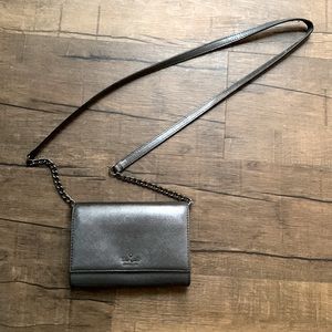 Kate Spade Black Metallic Crossbody Purse